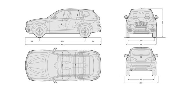 Технические характеристики BMW X3 2019-2021 — габариты и размеры, объем багажника, клиренс и расход топлива BMW