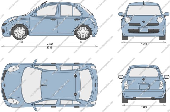 Ниссан микра чертеж
