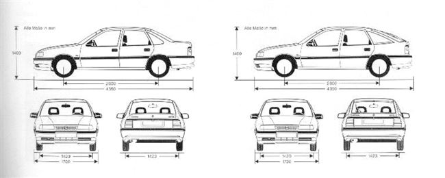 Opel Vectra A- hatchback - Технические характеристики и Расход топлива - CarsoPedia