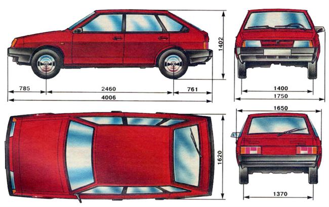 Габариты, расход топлива, двигатель, подвеска, кузов и другие техническиие характеристики ВАЗ 2109 в каталоге  автомобилей.